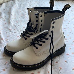 White doc Martin boots, size 8